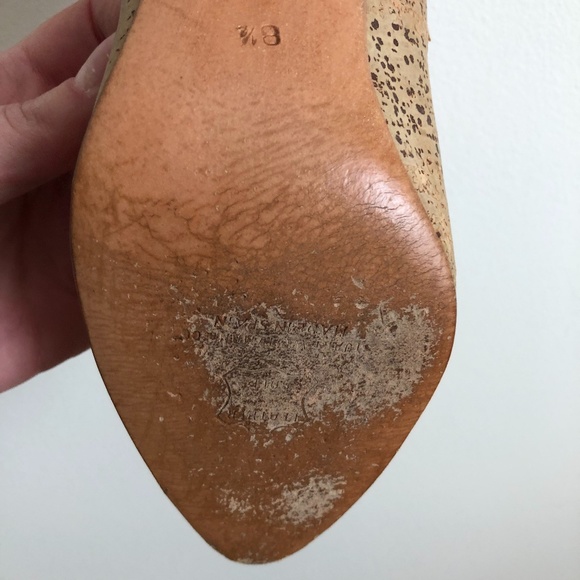 Rare Vintage cork STUART WEITZMAN shoes 8.5 - Picture 7 of 10
